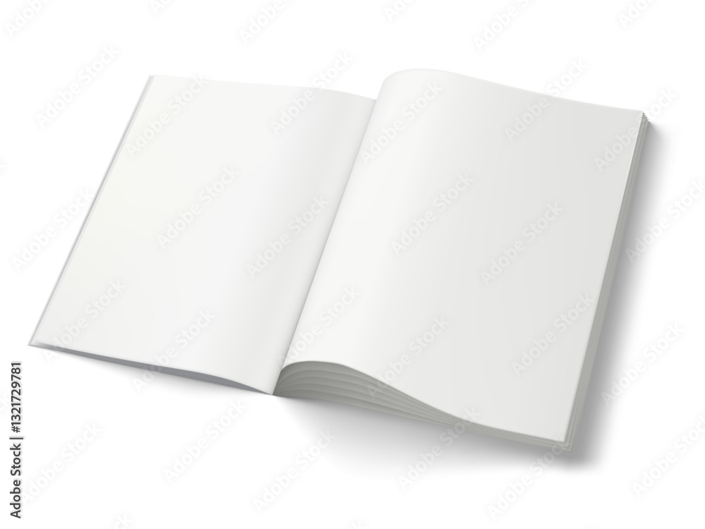 Realistic 3D Magazine Mockup With Clean Page Realistic 3D Magazine Mockup With Clean Page