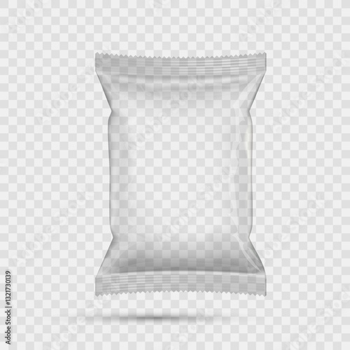 Blank Plastic Foil Bag Food Packaging Mockup