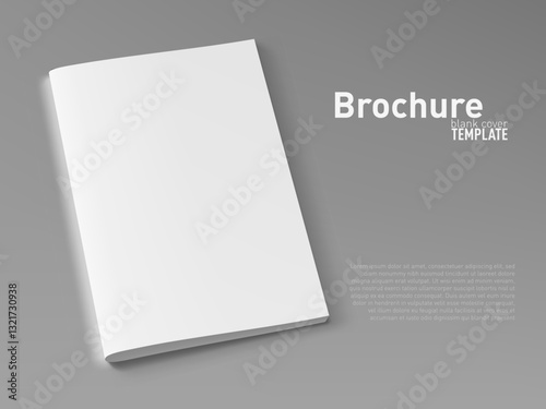 Magazine Or Brochure With Blank Cover On White