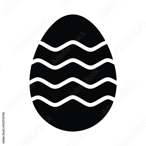 easter egg icon silhouette vector
