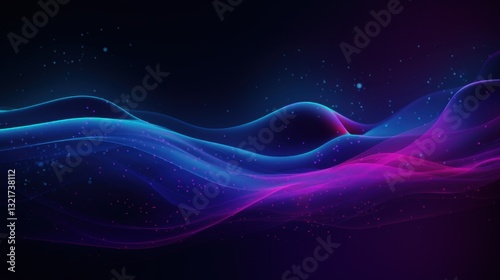 A mesmerizing website banner with a neon-inspired blue and purple gradient, featuring a fine grainy texture for a futuristic feel.