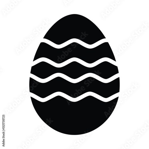 easter egg icon silhouette vector