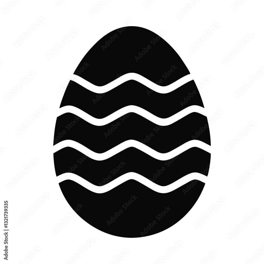 easter egg icon silhouette vector