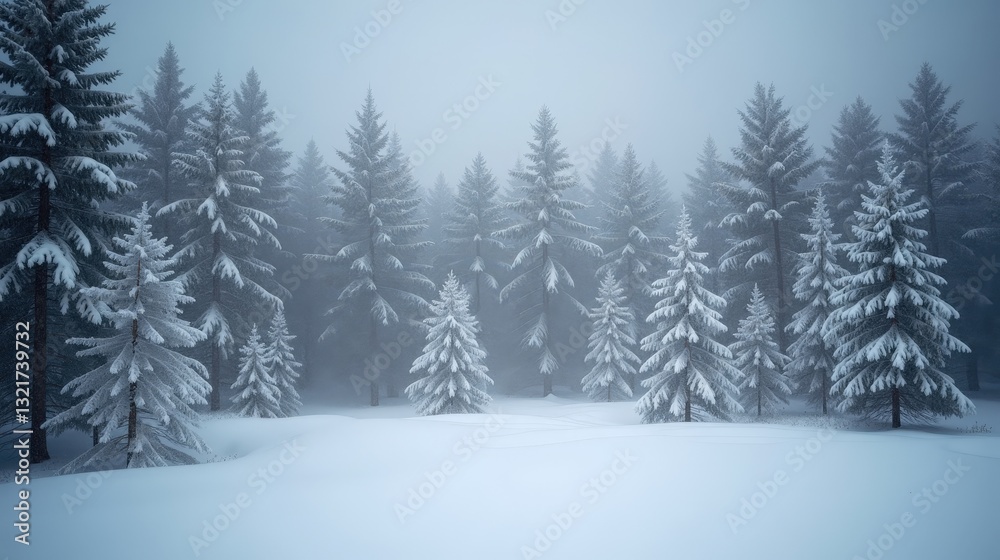 A fierce snowstorm engulfs a dense forest, strong winds shaping swirling drifts, bare trees bending under the icy blast. A fierce snowstorm engulfs a dense forest, strong winds shaping swirling drifts, bare trees bending under the icy blast.