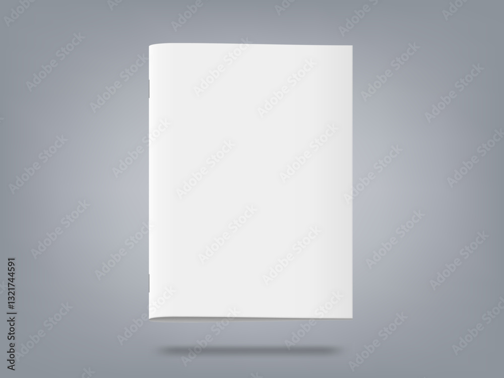 Magazine Or Brochure With Blank Cover Isolated On Gray Background. EPS10 Vector Magazine Or Brochure With Blank Cover Isolated On Gray Background. EPS10 Vector