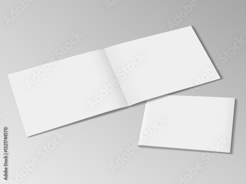 Open And Closed Booklet, Brochure Or Magazine
