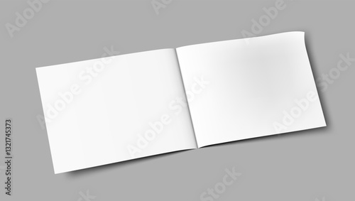 A5, A4, A3 Blank Half-folded Brochure Cover Mockup