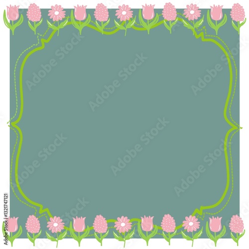 frame with flowers