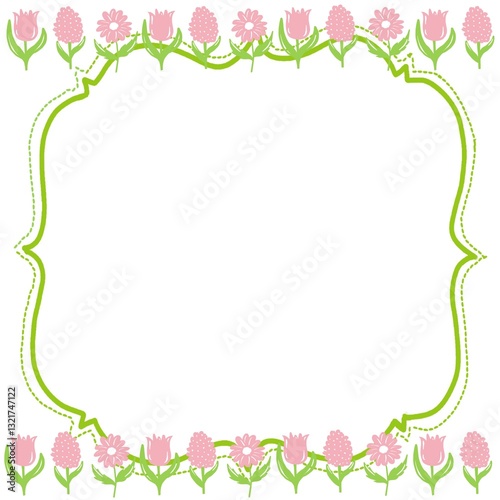frame with flowers