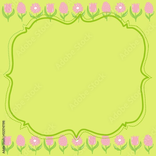 frame with flowers