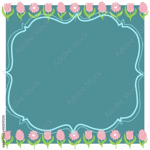 frame with flowers