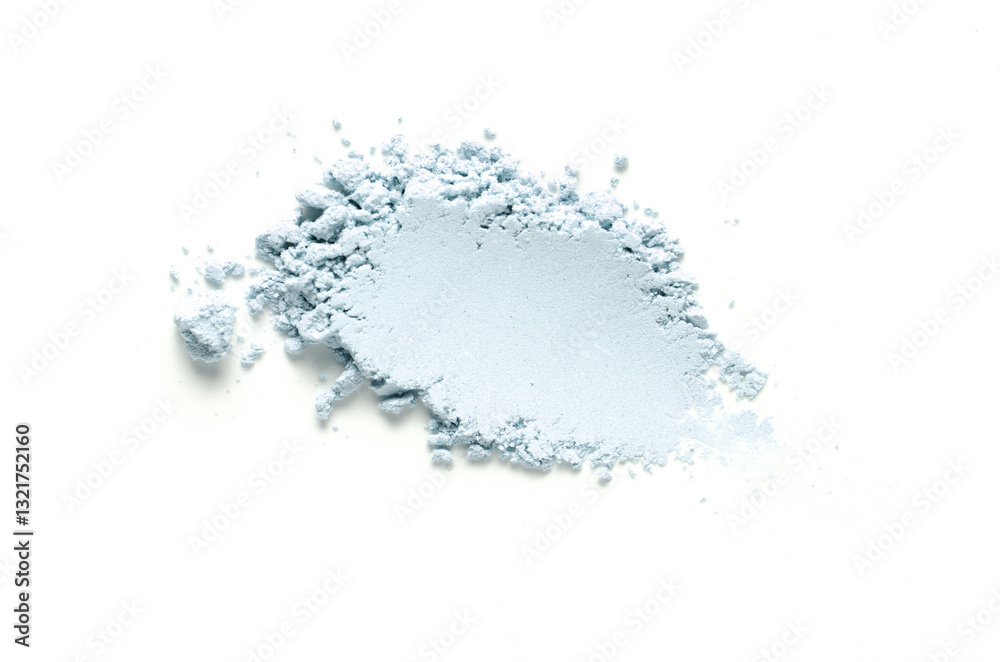 Obraz premium A sample of dry cosmetic clay for a skin mask. White background
