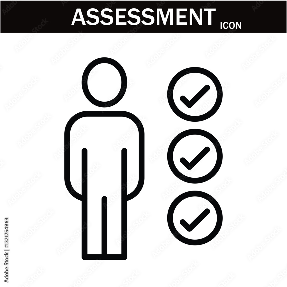 Assessment and Analysis line icon. Big UI icon in a flat design. editable stroke outline web icon .Vector illustration EPS10. Assessment and Analysis line icon. Big UI icon in a flat design. editable stroke outline web icon .Vector illustration EPS10.