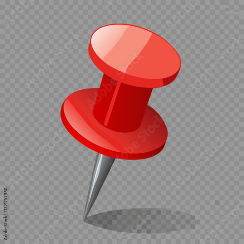 push pin isolated on white