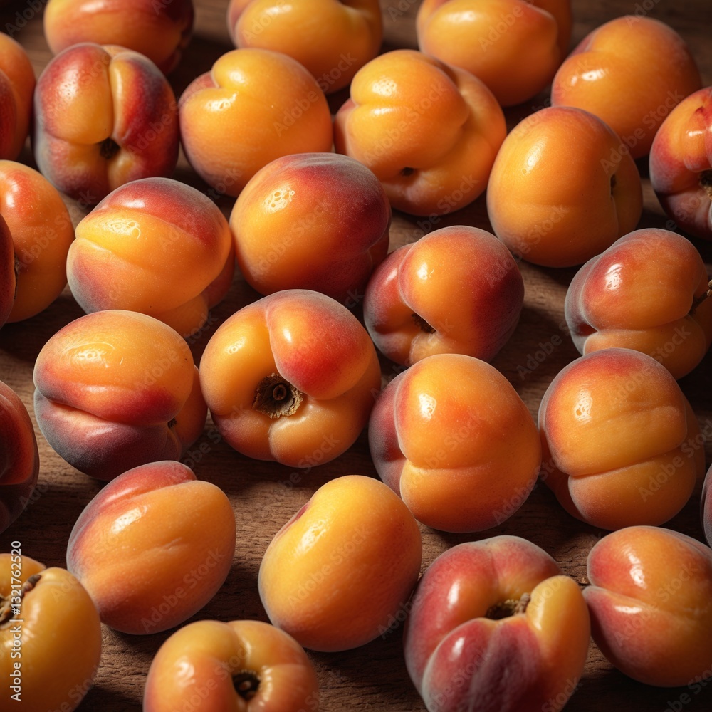 Apricot fruits as food background.