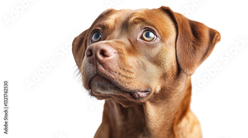 Wallpaper Mural "Curious Canine: A close-up portrait of a handsome dog gazing with wide, expressive eyes, capturing a moment of wonder and curiosity. Torontodigital.ca