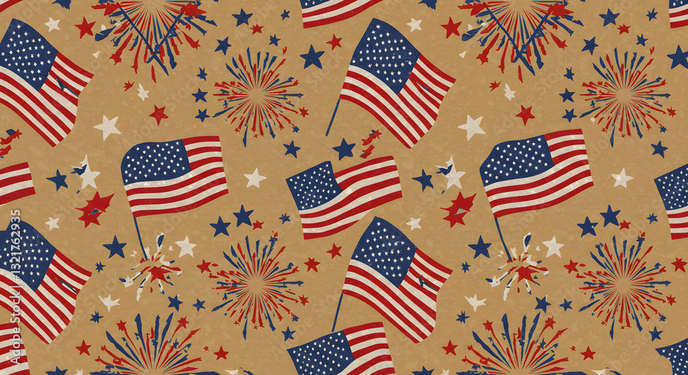 seamless american flag pattern seamless american flag pattern