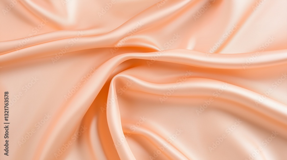 Obraz premium Golden silk satin fabric abstract background.AI Generative.