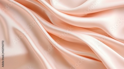 Golden silk satin fabric abstract background.AI Generative.