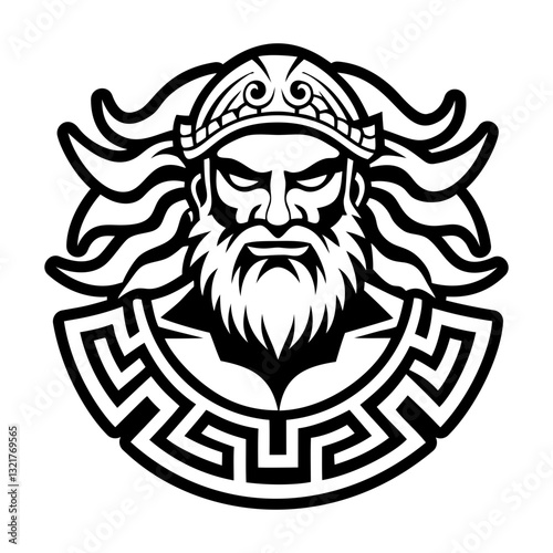 Foto A solid style icon of hephaestus tattoo symbol