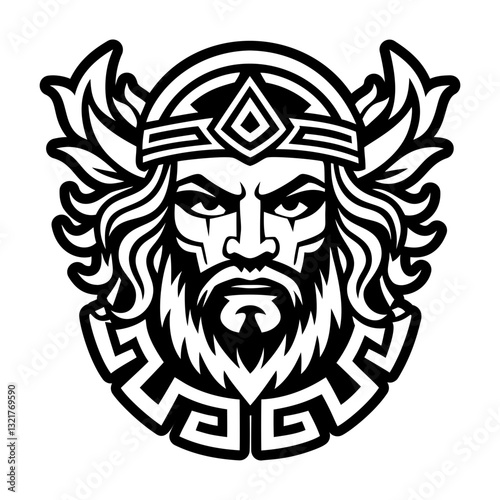 Canvastavla A filled style icon of hephaestus greek symbol