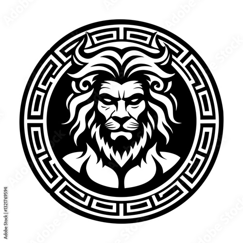 Heracles lion icon in glyph style