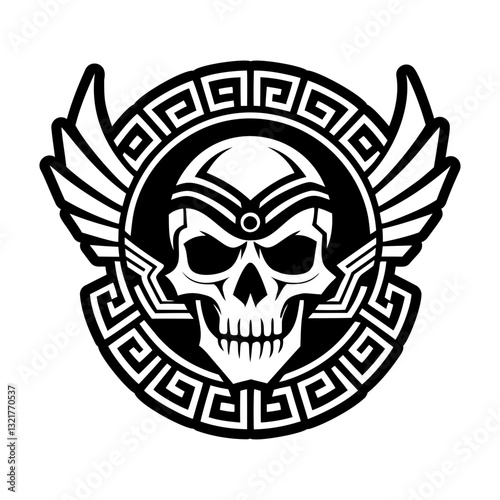 Thanatos tattoo symbol icon in solid style