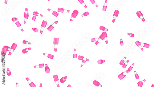 Cute pink lipsticks for princesses isolated on transparent background png.