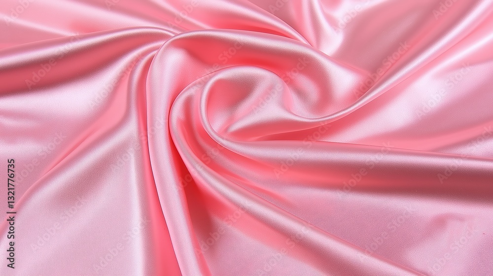 Fototapeta premium Pink silk satin fabric abstract background.AI Generative.