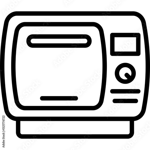 Microwave Line Icon