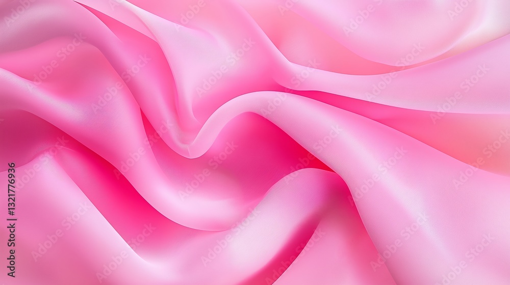 Obraz premium Pink silk satin fabric abstract background.AI Generative.