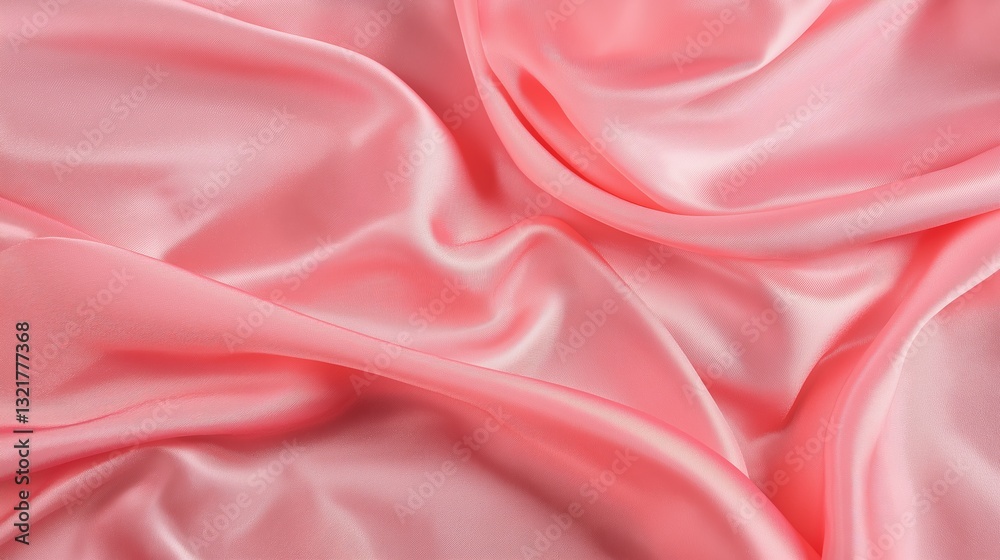 Fototapeta premium Pink silk satin fabric abstract background.AI Generative.