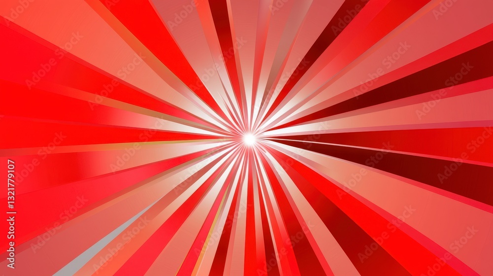 Fototapeta premium Dynamic Radiating Red Lines Abstract Graphic Design