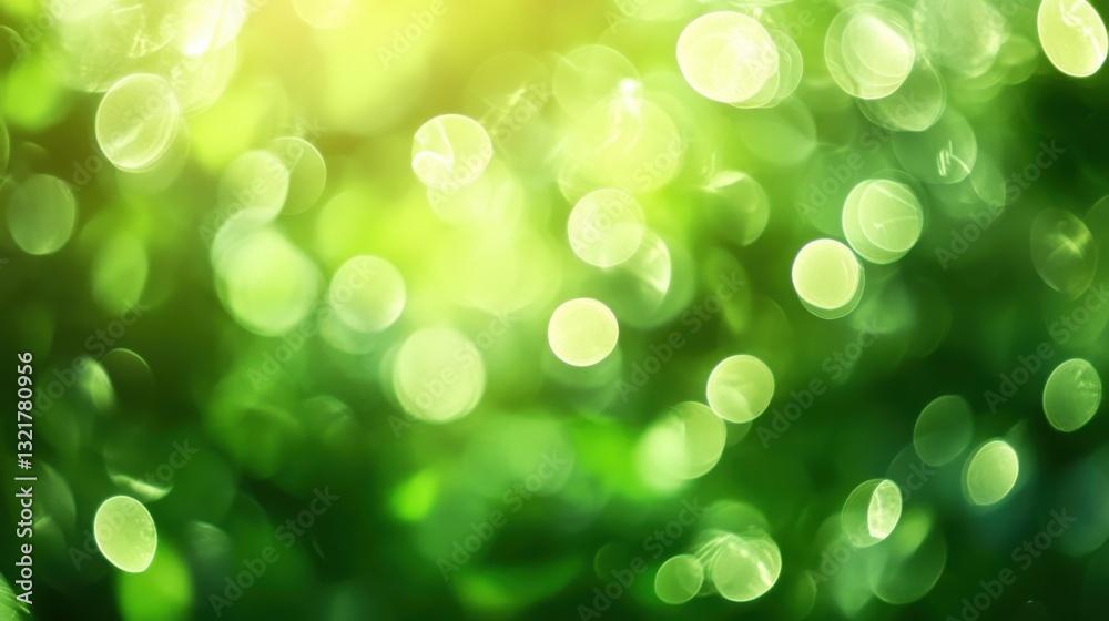 Obraz premium A vibrant green blur effect with barely visible white circuits, symbolizing eco-friendly technology.