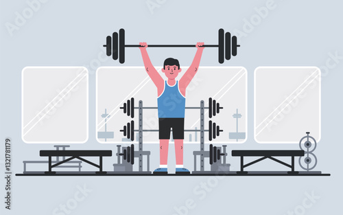 Weightlifting Workout at the Gym