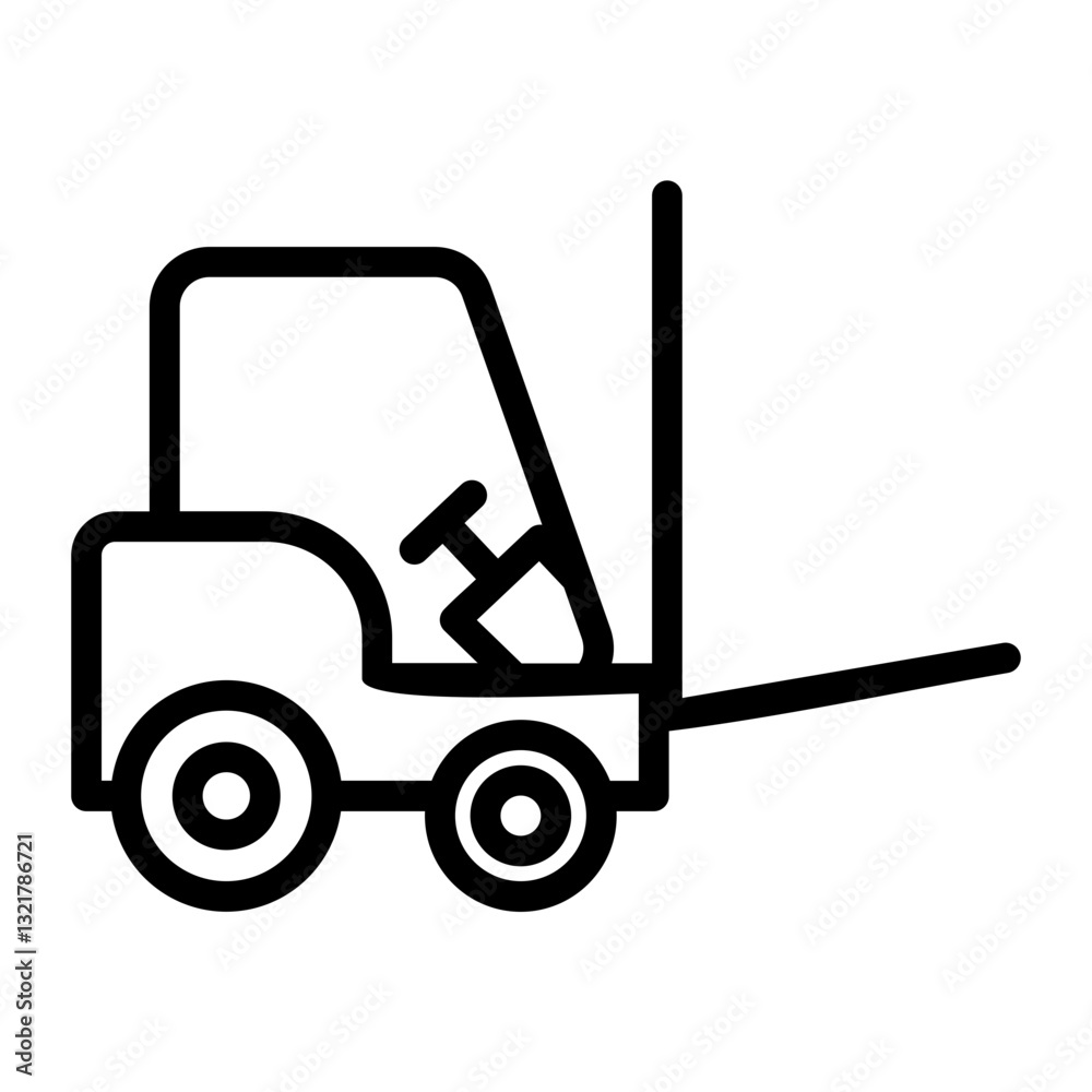Forklift to use moving or mobile the material, vector icon illustration concept
Forklift to use moving or mobile the material, vector icon illustration concept