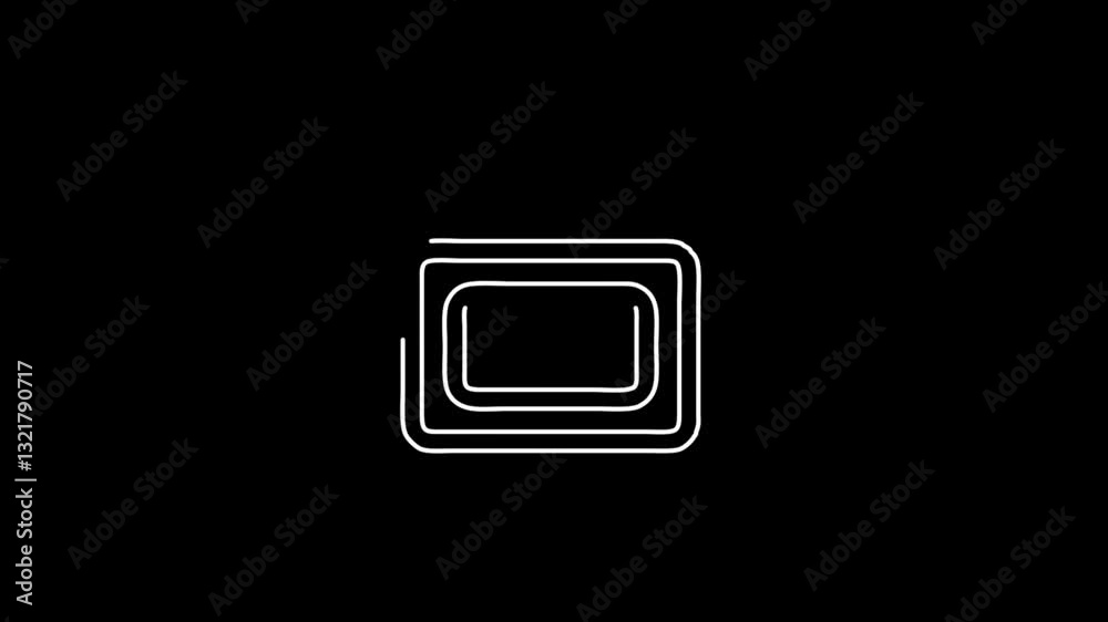Flat Lineal Business Communication Icons | Open, Visit Card & Phone Call