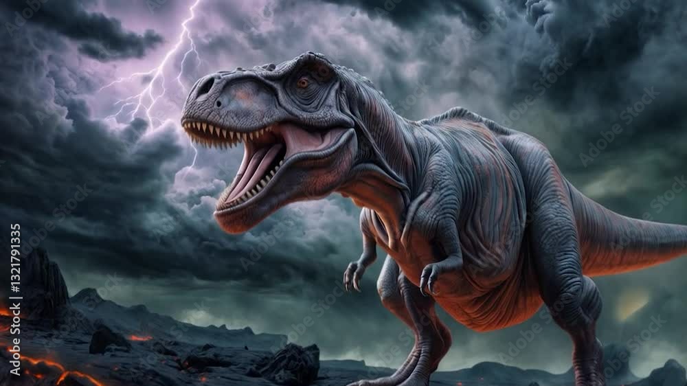 Dinosaurs after asteroid hits earth