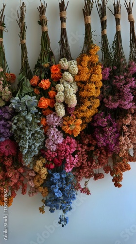 Beautiful Display of Assorted Flowers in Vibrant Colors at a Florist Shop Dur...