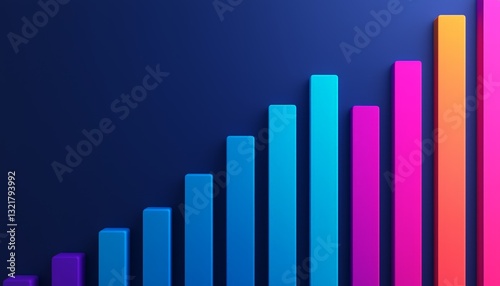 Vibrant Colorful Bar Graph Illustrating Growth on a Dark Background Free Download Vibrant Colorful Bar Graph Illustrating Growth on a Dark Background - GFXLoad
