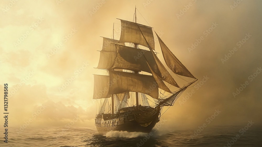Fototapeta premium Professional Brigantine Image for Creative Design Projects