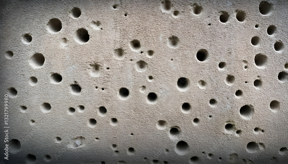 A Weathered Stone Surface Reveals A Constellation Of Holes, Each A Tiny Universe Hinting At A Hidden Story, Under A Softly Diffused Light A Weathered Stone Surface Reveals A Constellation Of Holes, Each A Tiny Universe Hinting At A Hidden Story, Under A Softly Diffused Light