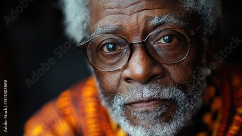 Close-up Portrait of a Distinguished Elderly Man