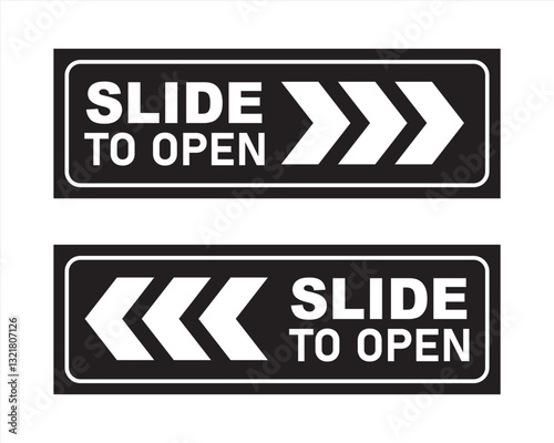 slide to open, icon vector