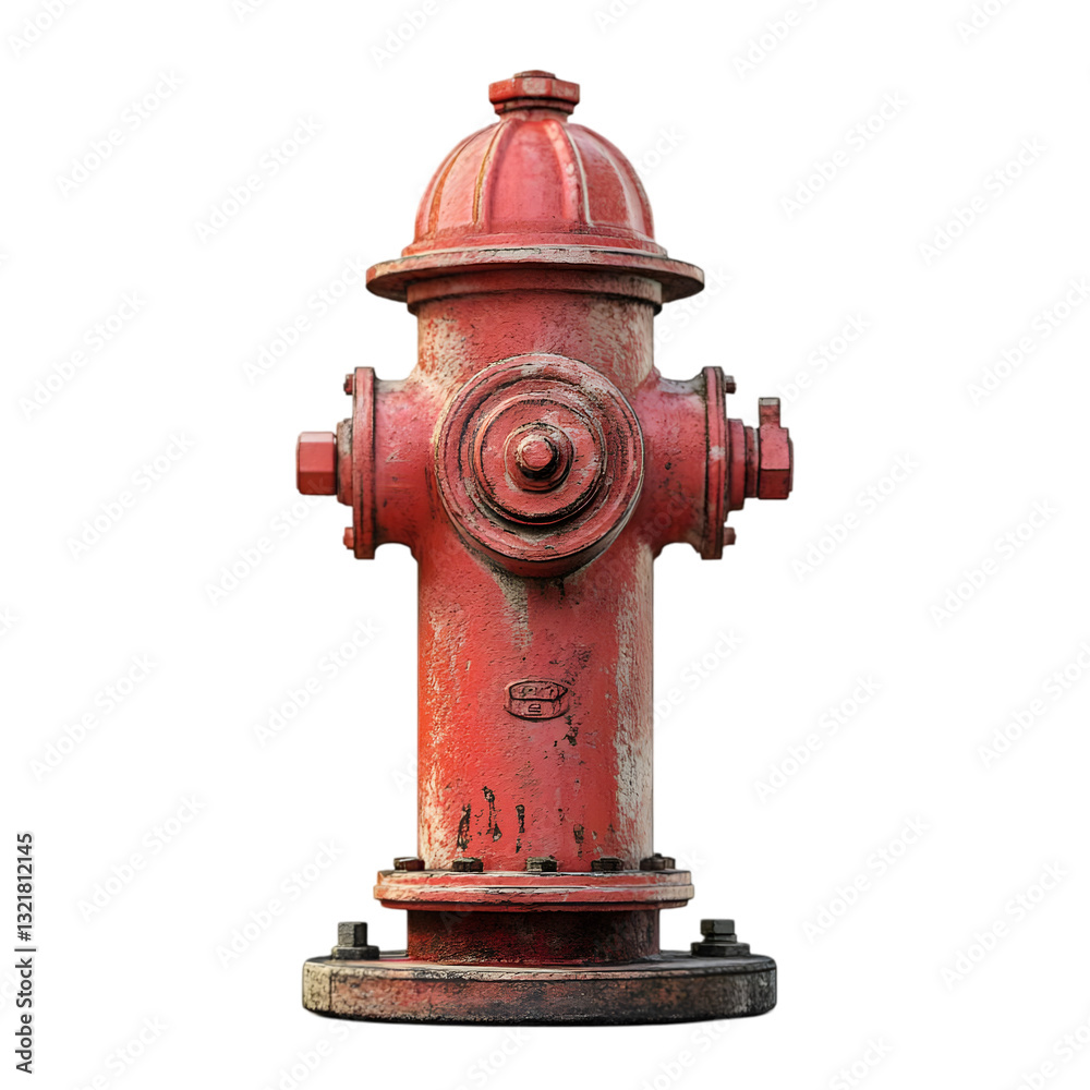 A vibrant red fire hydrant standing tall against a plain background, symbolizing safety and urban infrastructure. A vibrant red fire hydrant standing tall against a plain background, symbolizing safety and urban infrastructure.