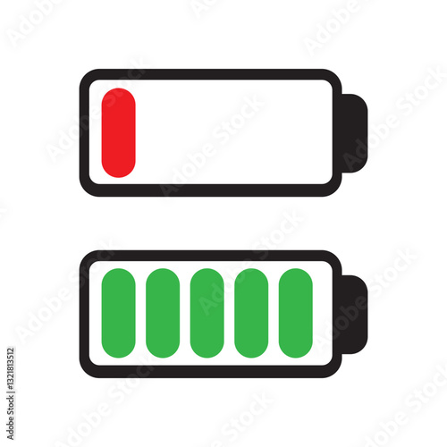 low and full battery icon