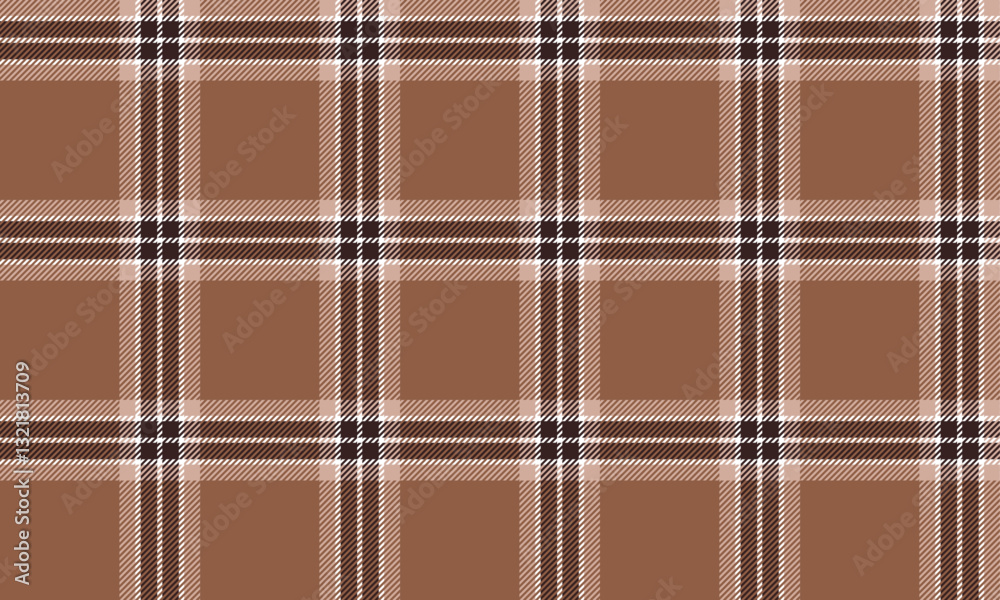 Seamless plaid pattern, orange, cream, brown, white, creating warmth and classic. Suitable for designing clothes such as skirts and pants and more, vector illustration. Seamless plaid pattern, orange, cream, brown, white, creating warmth and classic. Suitable for designing clothes such as skirts and pants and more, vector illustration.