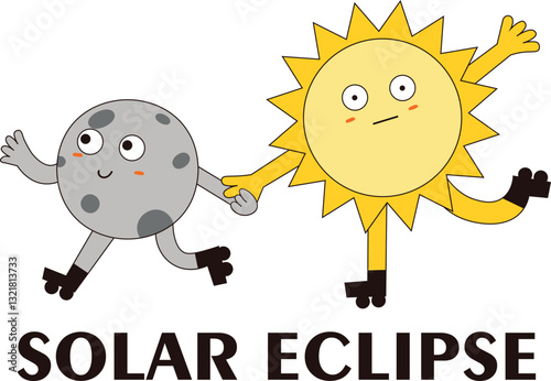 The sun and moon rollerblading