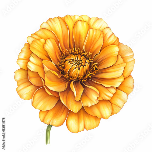A vibrant yellow flower, showcasing its intricate petals and natural beauty, perfect for designs and artistic projects.