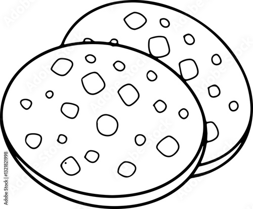 pepperoni doodle hand drawn